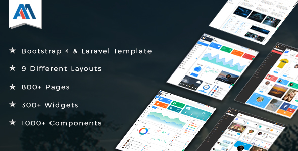 Admire v2.1 - Bootstrap 4 Admin + Laravel Template