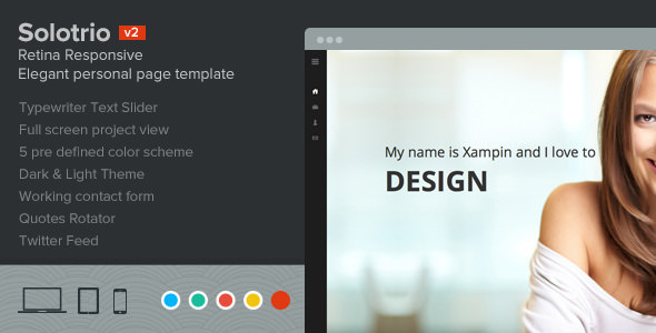 Solotrio v2.0 - Retina Responsive Elegant Personal One-Page Template