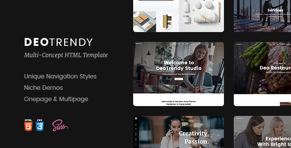 DeoTrendy | Multi-concept Creative HTML5 Template