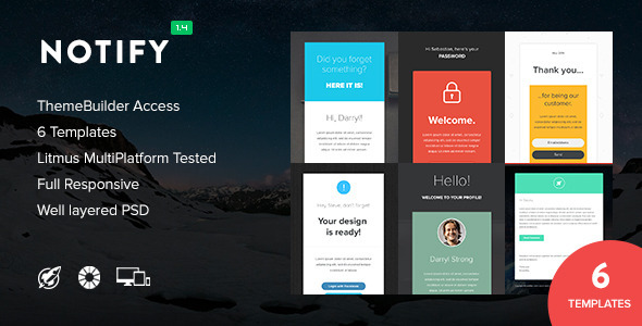 Notify v1.4 - Notification Email + Themebuilder Access