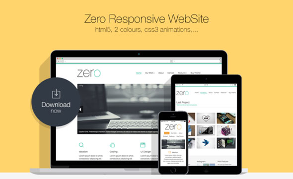 Zero - Creativemarket Responsive HTML5 WebSite