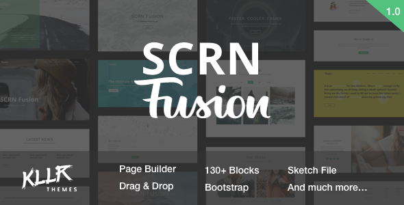 SCRN Fusion - Creative Template with Page Builder