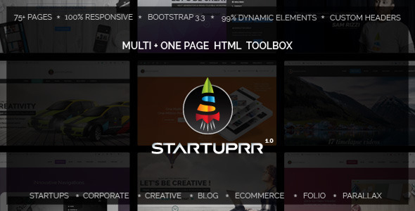 Startuprr - Unique Multi-Purpose HTML Template
