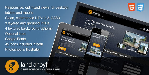 Land Ahoy - A Responsive Landing Page Template