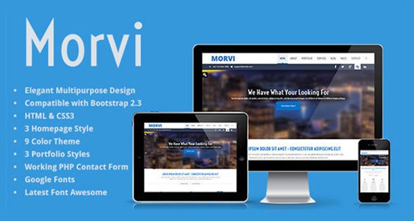 Morvi - Bootstrap HTML5 Portfolio