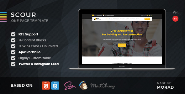 Scour - Construction HTML Page Template