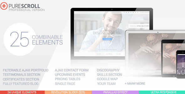 PureScroll – Responsive Multi-purpose HTML5