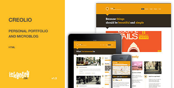Creolio v1.6 - Personal portfolio and microblog