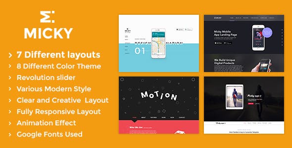 Micky v1.2 - App showcase Template
