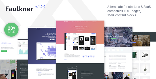Faulkner v1.0.0 - Multi-purpose HTML5 Template for Startups & Saas Companies