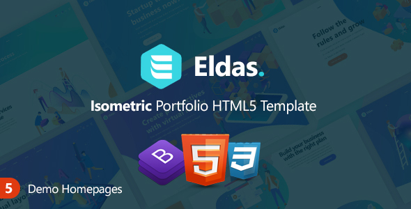 Eldas - Isometric Portfolio HTML5 Template