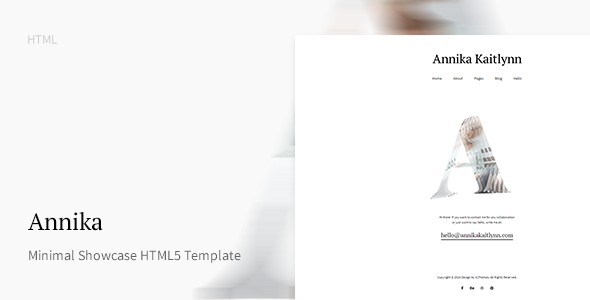 Annika - Minimal Showcase Template
