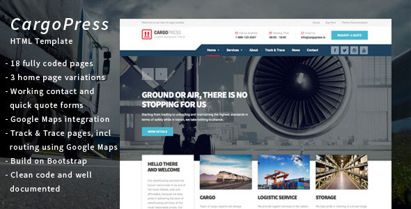 CargoPress - Logistic, Warehouse & Transport HTML