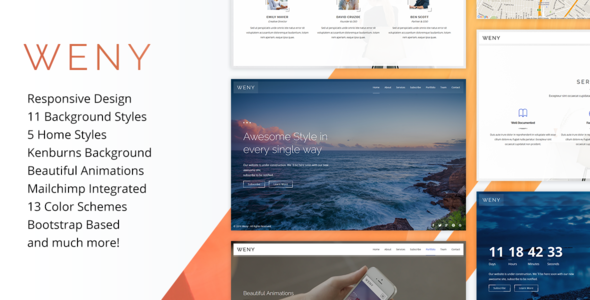 Weny v1.5 - Responsive Coming Soon Template