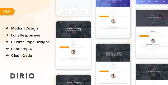 Dirio v1.0 - Personal Portfolio and Resume Template