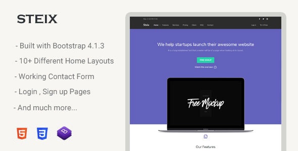 Steix v1.0 - Landing Page Template