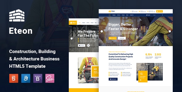 Eteon v1.0 - Construction and Building HTML5 Template