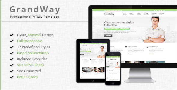 GrandWay - Fully Responsive HTML5/CSS3 Template