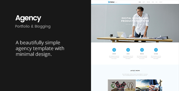 Deliver Agency | Minimalist Portfolio & Blogging Template