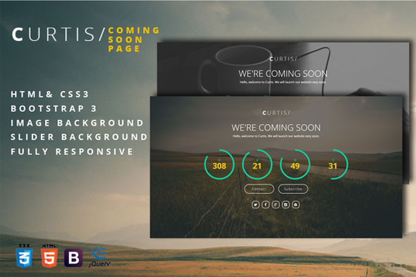 Curtis - Creativemarket Coming Soon Page