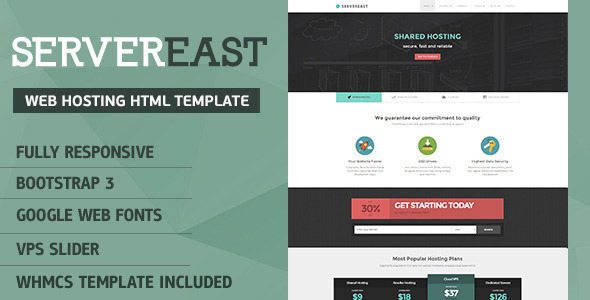 ServerEast - Themeforest Web Hosting HTML Template