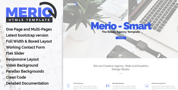 Merio - Creative One Page Parallax