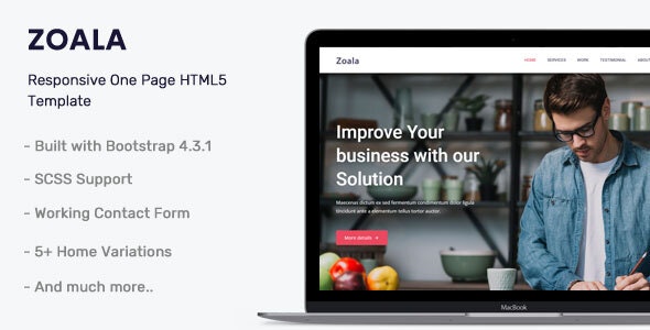 Zoala v1.0 - One Page HTML5 Template