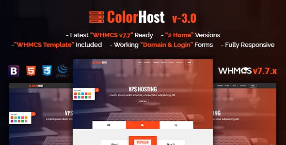 ColorHost v3.0 - Responsive HTML5 Web Hosting and WHMCS Template