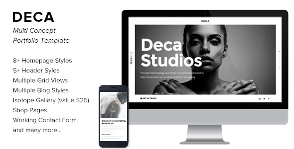 Deca v1.1 - Creative Multi Concept Portfolio Template