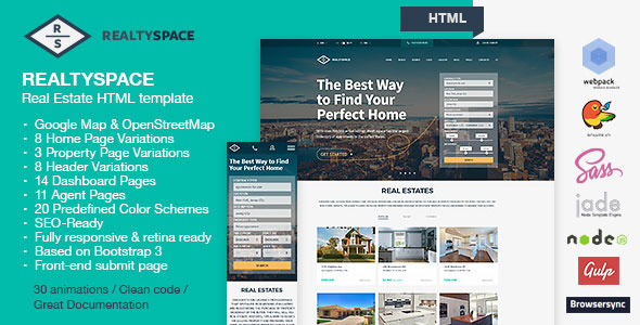 Realtyspace - Real Estate HTML5 Template