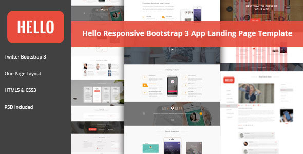HELLO - Responsive Bootstrap App Landing Page