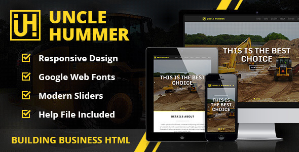 Uncle Hummer - Responsive HTML Building Template