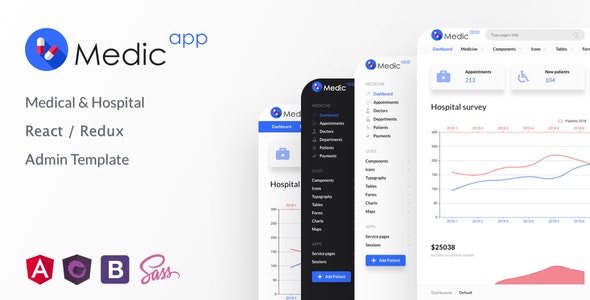 MedicApp v1.0.0 - Medical & Hospital React/Redux admin template