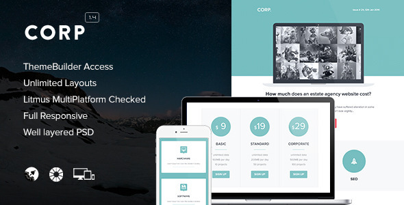 Corp v1.4 - Responsive Email + Themebuilder Access