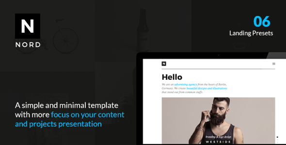 NORD - Responsive Creative Template with Focus on Content & Portfolio Presentation