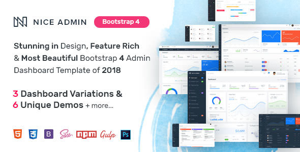 Nice Admin - Bootstrap 4 Dashboard Template