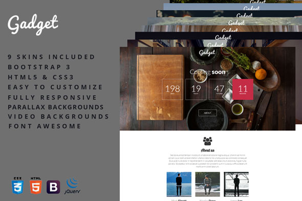 Gadget - Creativemarket Coming Soon Template