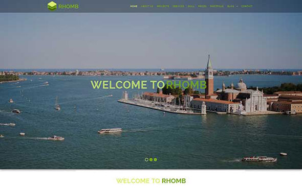 Rhomb – Hotbootstrap One Page Responsive HTML Template