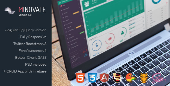 Minovate v1.8 - Angular Admin Dashboard