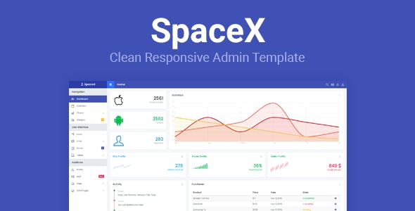 SpaceX v1.0 - Bootstrap Admin Template