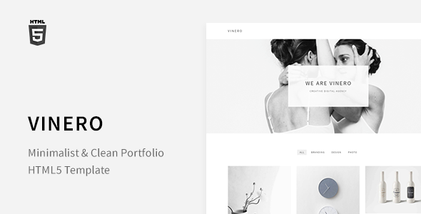Vinero - Very Clean and Minimal Portfolio Template
