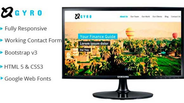 Gyro – Creativemarket One Page Green Technologies