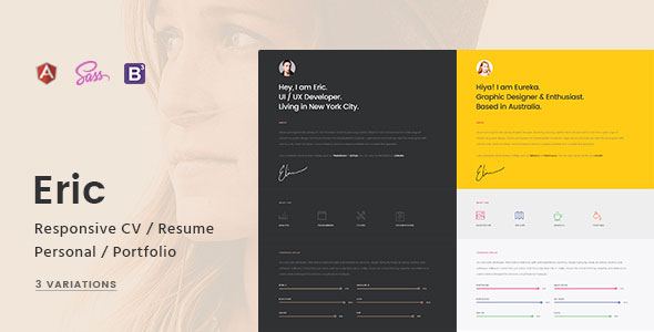Eric - Responsive CV / Resume / Personal / Portfolio Template