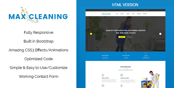 Max Clean - Cleaning Business HTML Template