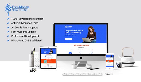Money Earn Template with Builder