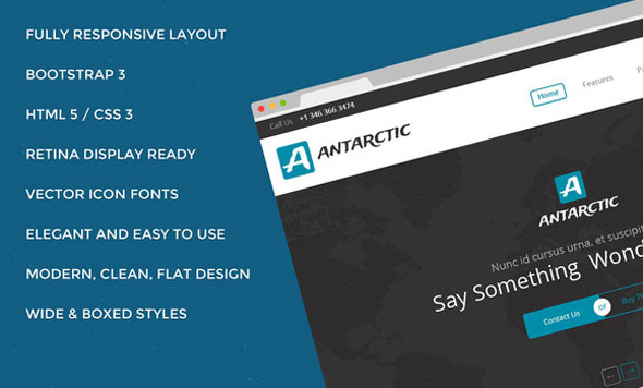 Antarctic - Creativemarket Bootstrap Site Theme