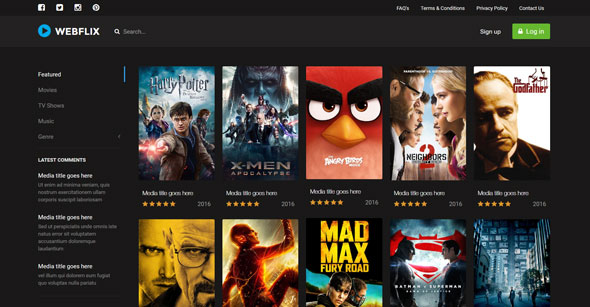 Webflix - Streaming Media Theme