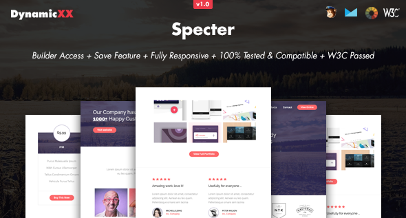 Specter - Responsive Email + Online Template Builder