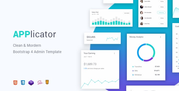 Applicator v1.0 - Bootstrap 4 Admin Template