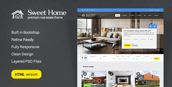 Sweethome - Real Estate HTML Template